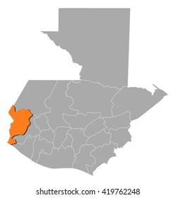 Map - Guatemala, San Marcos