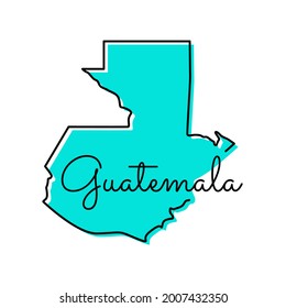 Mapa de la plantilla de diseño de ilustraciones vectoriales de Guatemala.