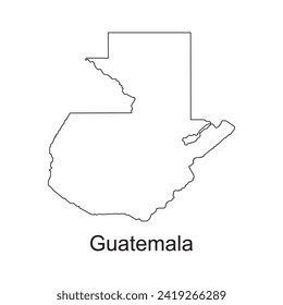 Mapa del diseño del símbolo de la ilustración del vector guatemala
