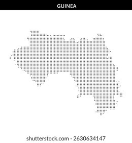 Map of Guinea created with dotted design elements