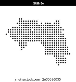 Map of Guinea created with dotted design elements