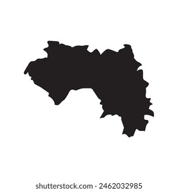 map of Guinea glyph icon. Illustration vector graphic of map of Guinea.