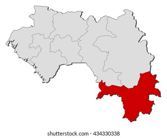 Map - Guinea, Nzerekore