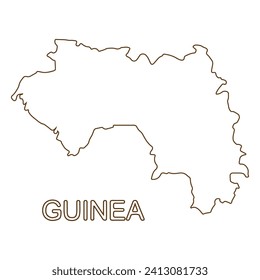 Map of Guinea vector illustration symbol design