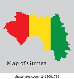 Map of Guinea vector illustration symbol design