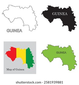 Map of Guinea vector illustration symbol design