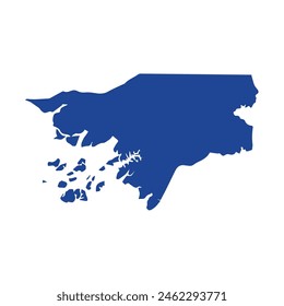 mapa del icono de Guinea-Bissau. Ilustración Vector gráfico del mapa de Guinea-Bissau