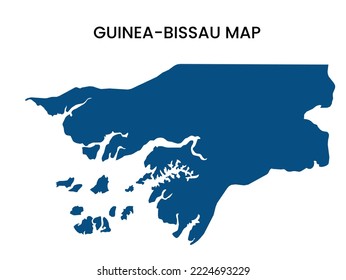 Map of Guinea-Bissau , Solid Map of Guinea-Bissau , Guinea-Bissau  vector Illustration, Map of Guinea-Bissau  with Colour.