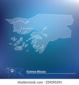 Mapa de Guinea-Bissau - ilustración vectorial