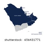 Map of the Gulf Cooperation Council (GCC)