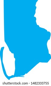 Map of Gulf County in state of Florida