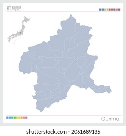 Map of Gunma. Map of prefectures in Japan