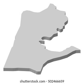 Map - Haifa (Israel) - 3D-Illustration