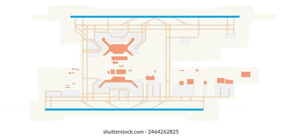 Map of Haikou Meilan International Airport (People's Republic of China). IATA-code: HAK. Airport diagram with runways, taxiways, apron, parking areas and buildings. Map Data from OpenStreetMap.