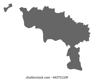 Map - Hainaut (Belgium)