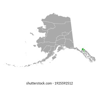 Mapa de Haines en Alaska en blanco