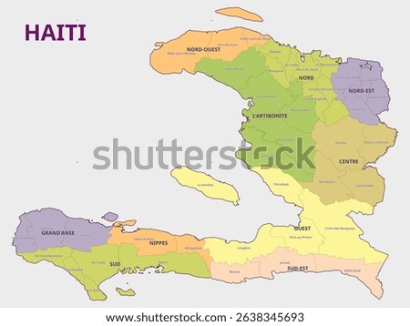 Map of Haiti Administrative Regions