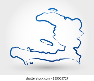 Map Of Haiti. Map Concept