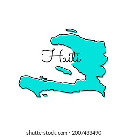 Map of Haiti Vector Illustration Design Template.