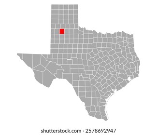 Map of Hale in Texas on white