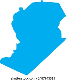 Map of Hall county in georgia state in usa
