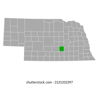 Mapa de Hall en Nebraska en blanco