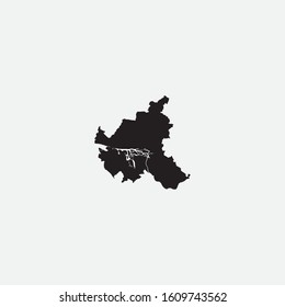 Map of Hamburg - Germany graphic element Illustration template design
