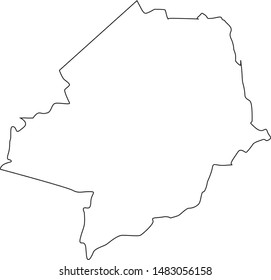 Map of Hancock County in Georgia state in USA
