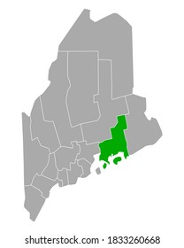 Map of Hancock in Maine on white
