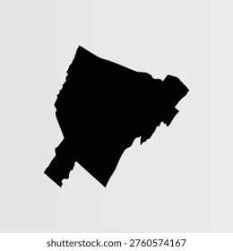Map of Hardy County - West Virginia - United States outline silhouette graphic element Illustration template design 
