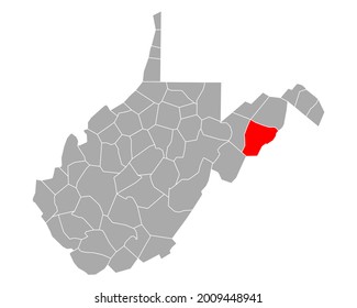Mapa de Hardy en Virginia Occidental en blanco