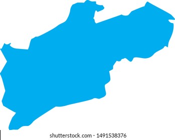Map of Harlan County in the state of Kentucky