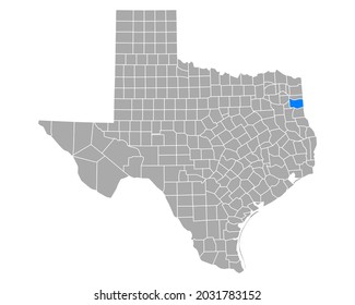 Map of Harrison in Texas on white