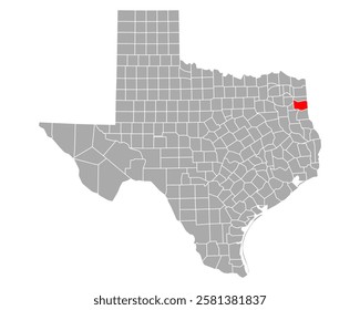 Map of Harrison in Texas on white