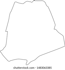 Map of Hart county in Georgia state in USA