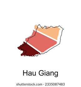 Map of Hau Giang Geometric Vector Design Template,suitable for your company