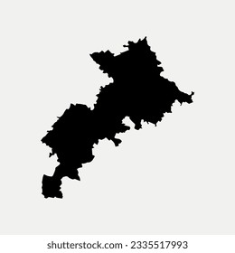 Map of Haute-Garonne - Occitanie - France region outline silhouette graphic element Illustration template design
