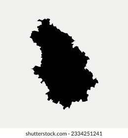 Map of Haute-Marne - Grand Est - France region outline silhouette graphic element Illustration template design
