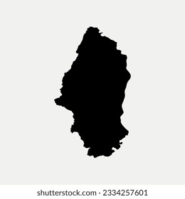 Map of Haut-Rhin - Grand Est - France region outline silhouette graphic element Illustration template design
