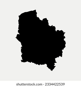 Map of Hauts-de-France region outline silhouette graphic element Illustration template design
