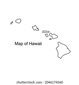 Map Hawaii Outline Vector Stock Vector (Royalty Free) 2046174560 ...