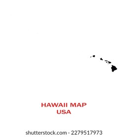 Map of HAWAII, Map of HAWAII with Solid color, Map of USA state HAWAII Vector Illustration, Map of HAWAII with Color, USA.