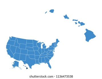 Map of Hawaii state