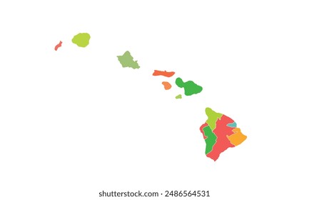 Map of the Hawaii state.used for education,Travel worldwide, earth geography website layouts, background, Study geography,work in graphics.Suitable for tourists students and graphic design.