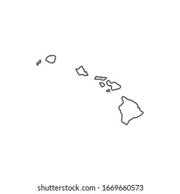 map of Hawaii. Vector illustration