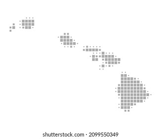 Map of Hawaii as vector illustration