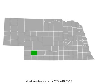 Map of Hayes in Nebraska on white