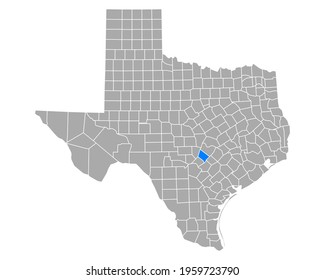 Map of Hays in Texas on white