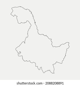 Map of Heilongjiang - China region outline silhouette vector illustration
