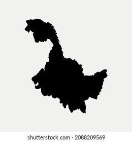 Map of Heilongjiang - China region outline silhouette vector illustration
